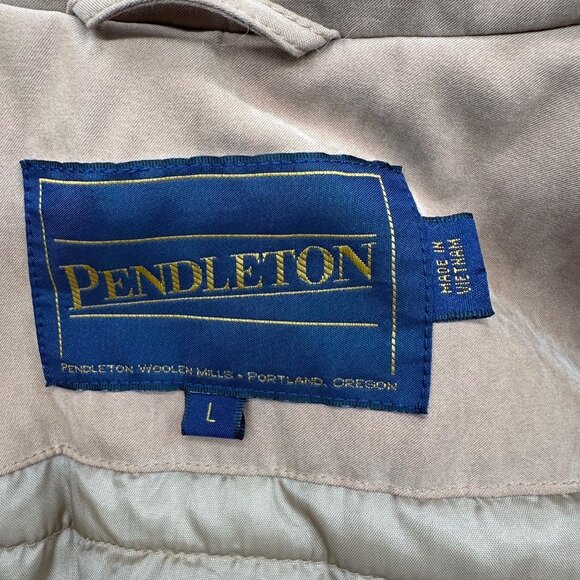 Pendleton Womens Brown Coat Removable Fur Hood Lined Insulated Size Large Parka - Picture 4 of 7